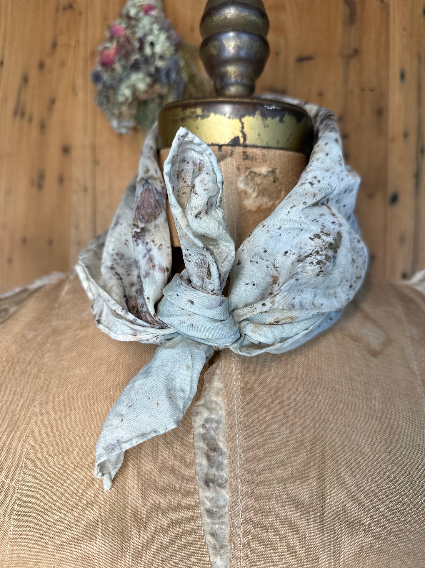 Silk bandana/ altar cloth - 🧚 in the moss