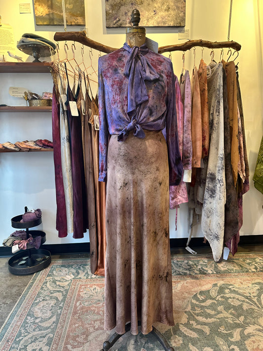 Silk maxi skirt - root