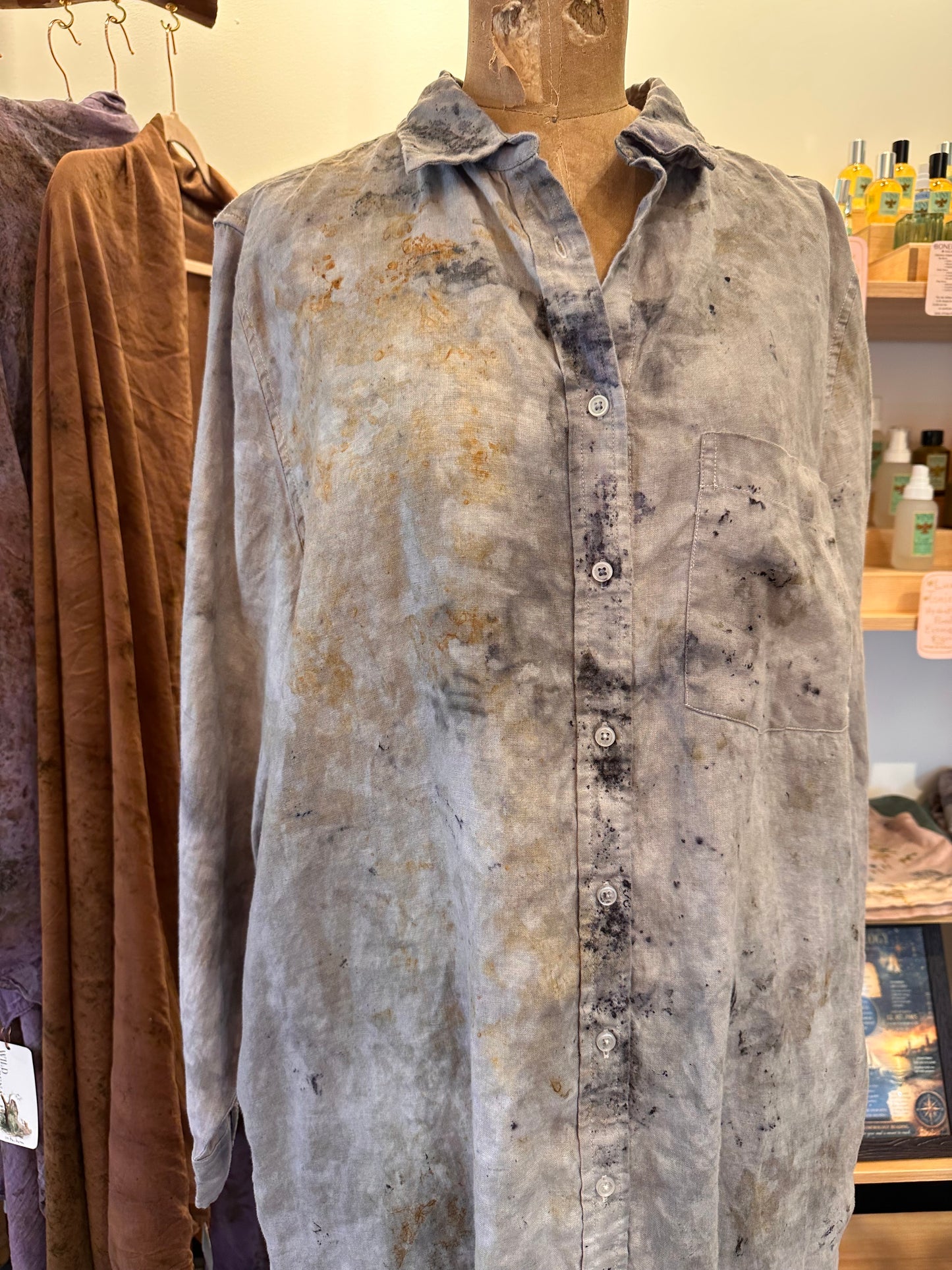 Linen shirt dress - moon 🌕