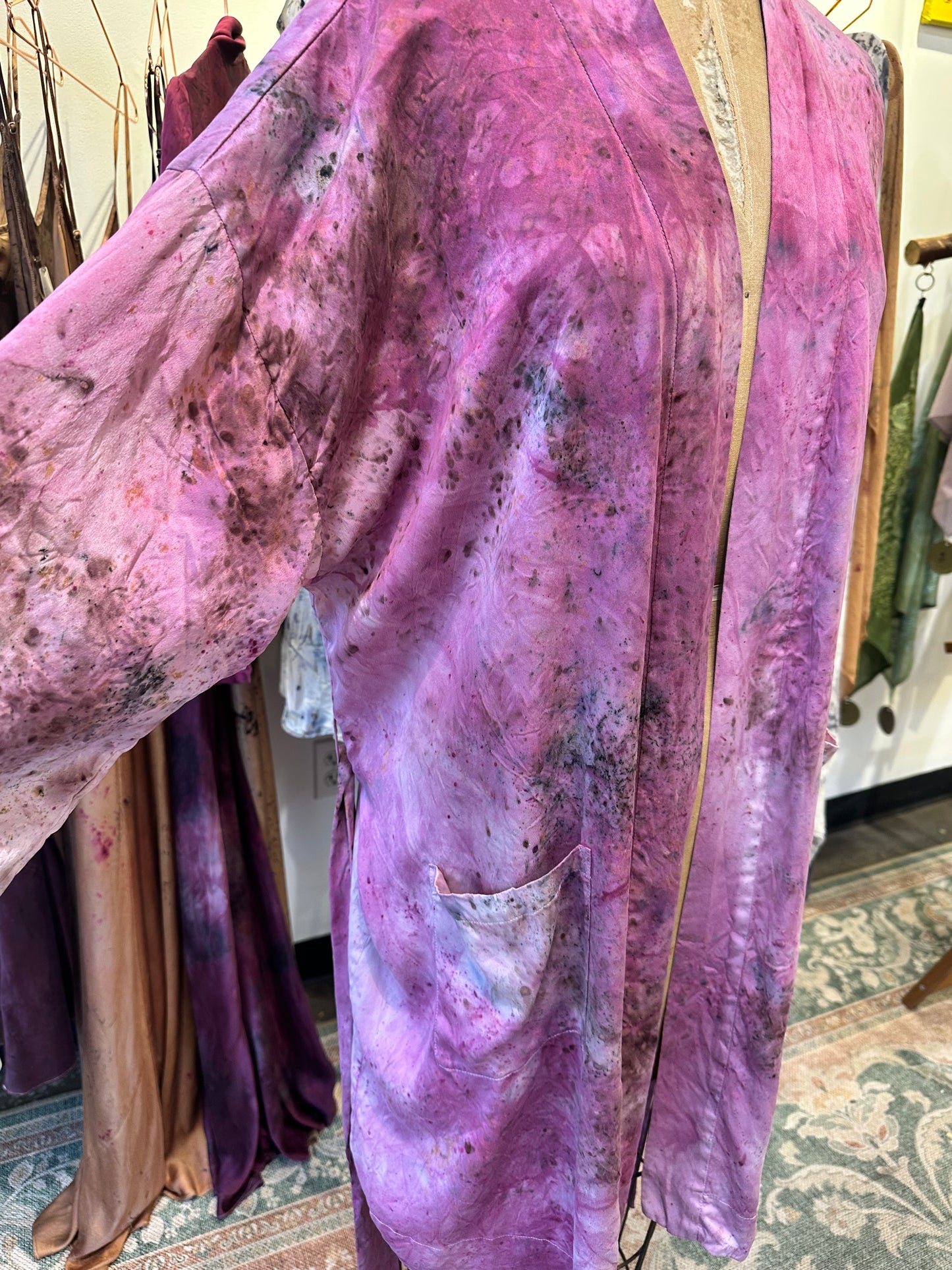 Silk robe - rose in bloom