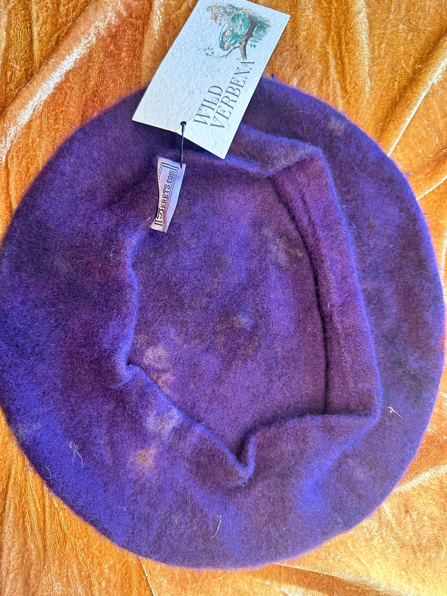 Wool beret - purple magic