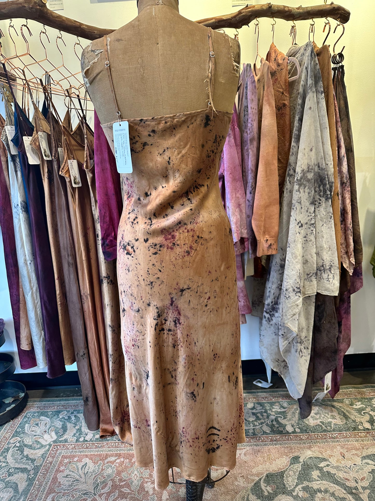 Silk slip dress - cosmic womb