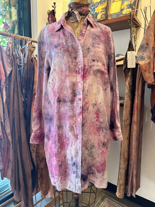 Linen shirt dress - Into the bloom