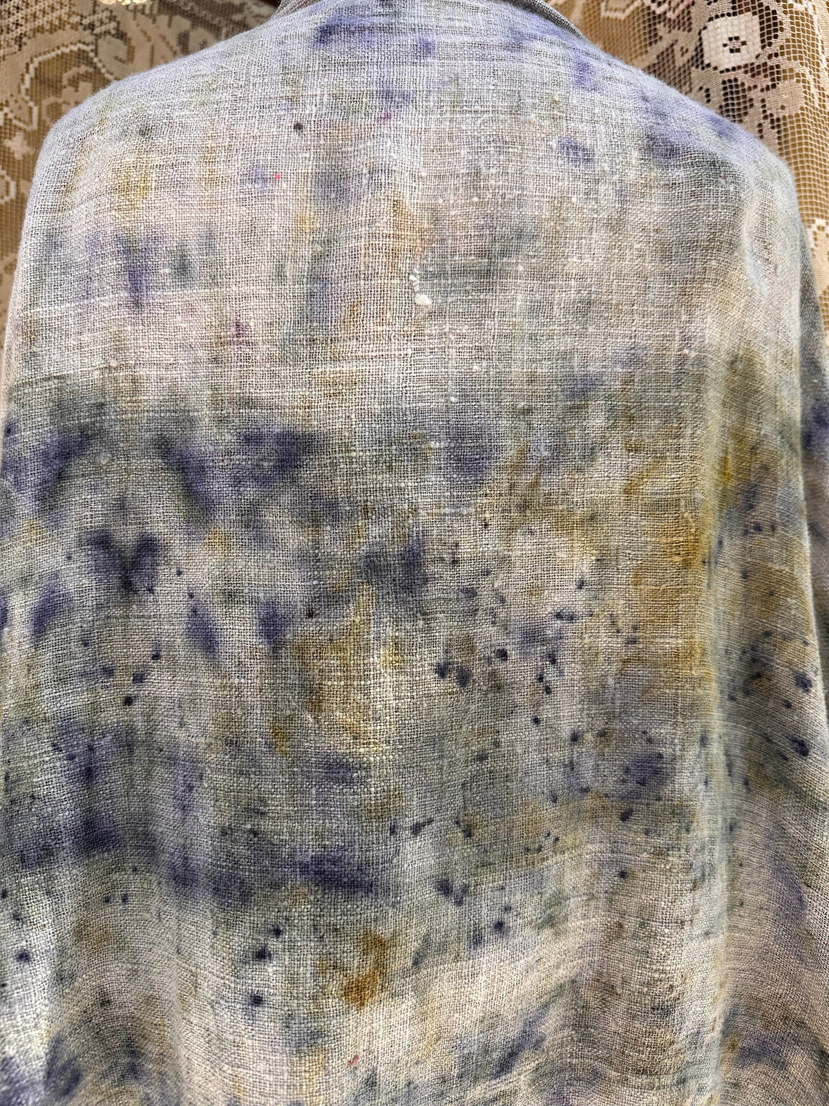 Hand loomed silk shawl - truth of the heart