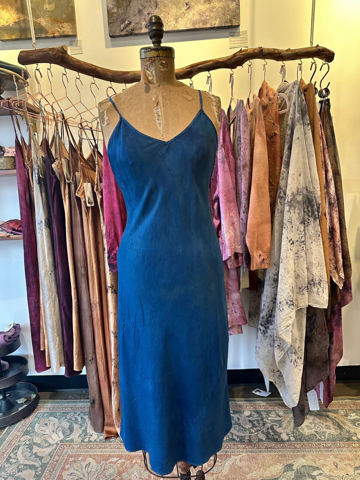 Silk slip dress - water goddess