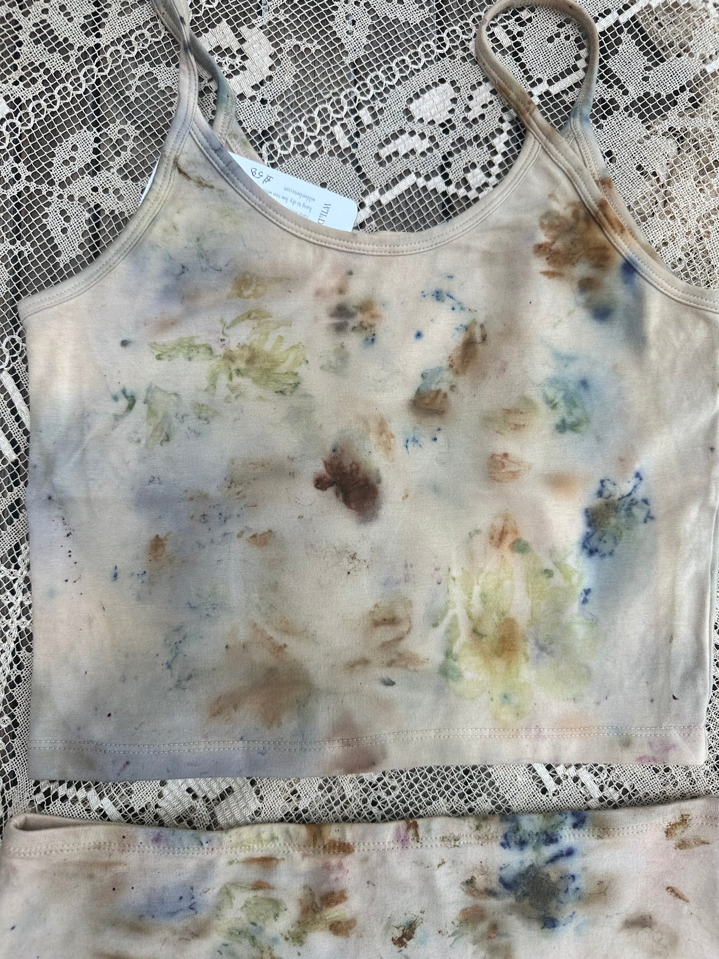 Cotton tank - fawn flora