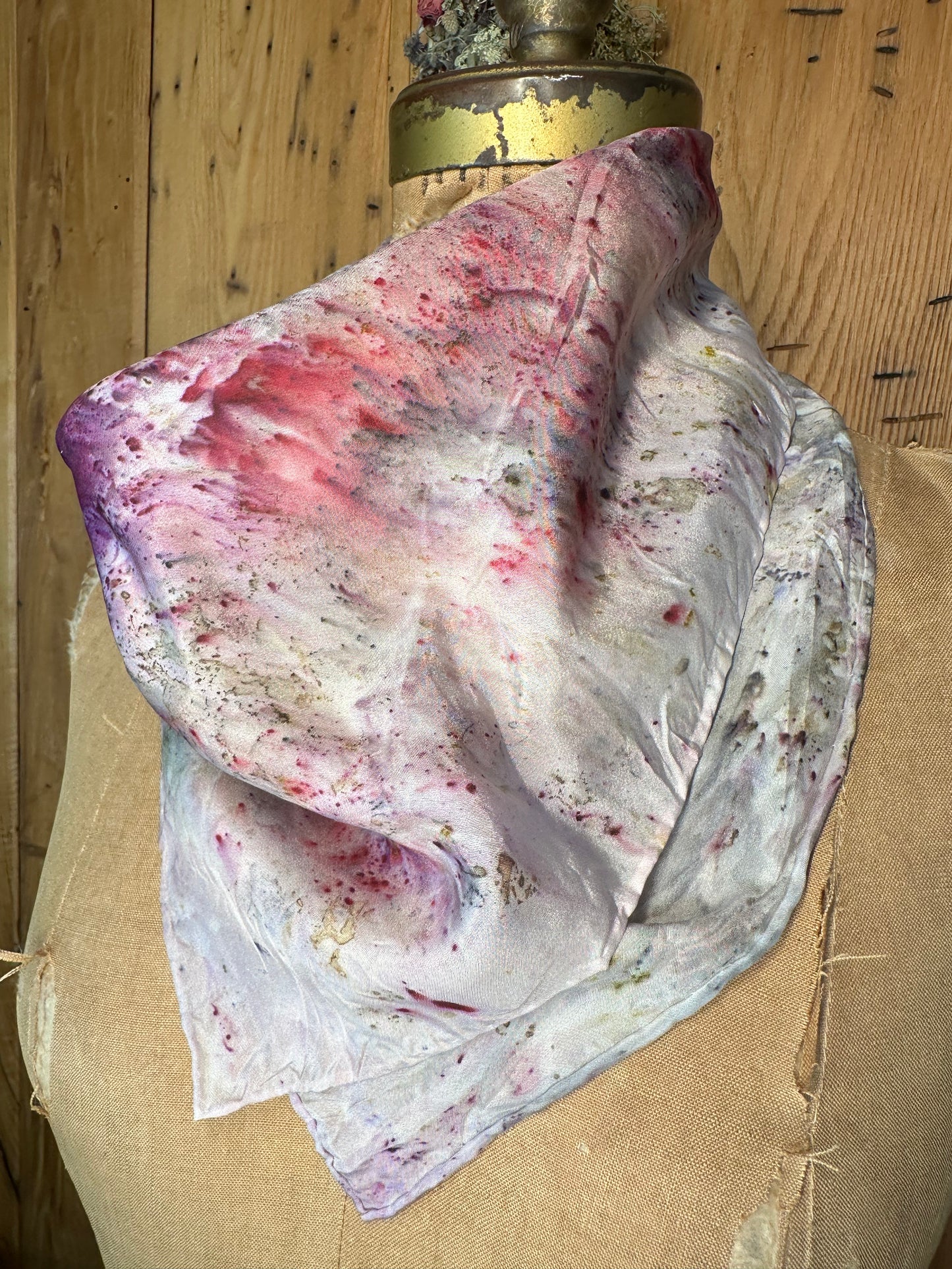 Silk bandana/ altar cloth - Wild flowers