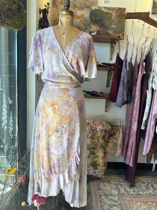 Wrap dress - space flower