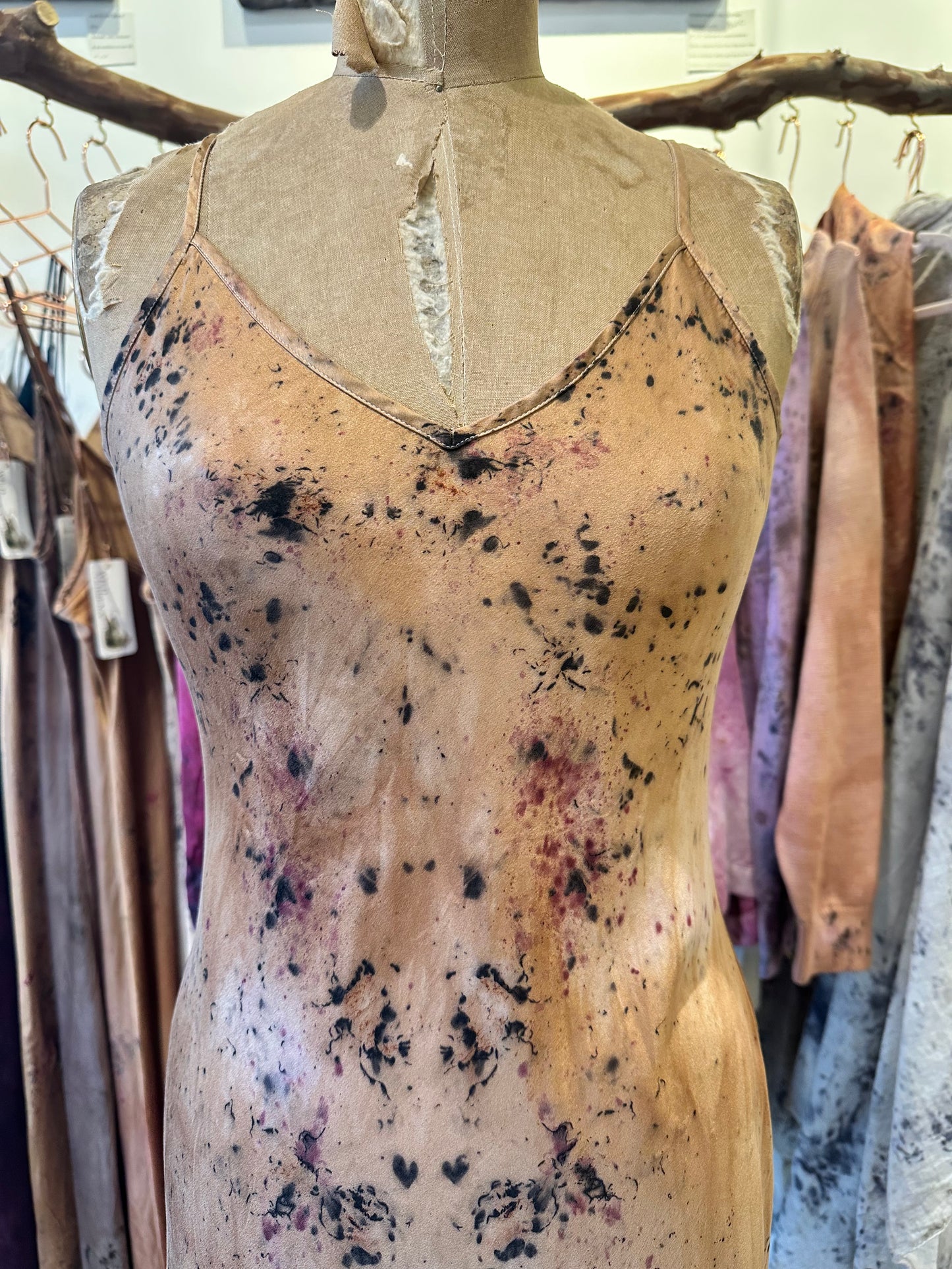 Silk slip dress - cosmic womb