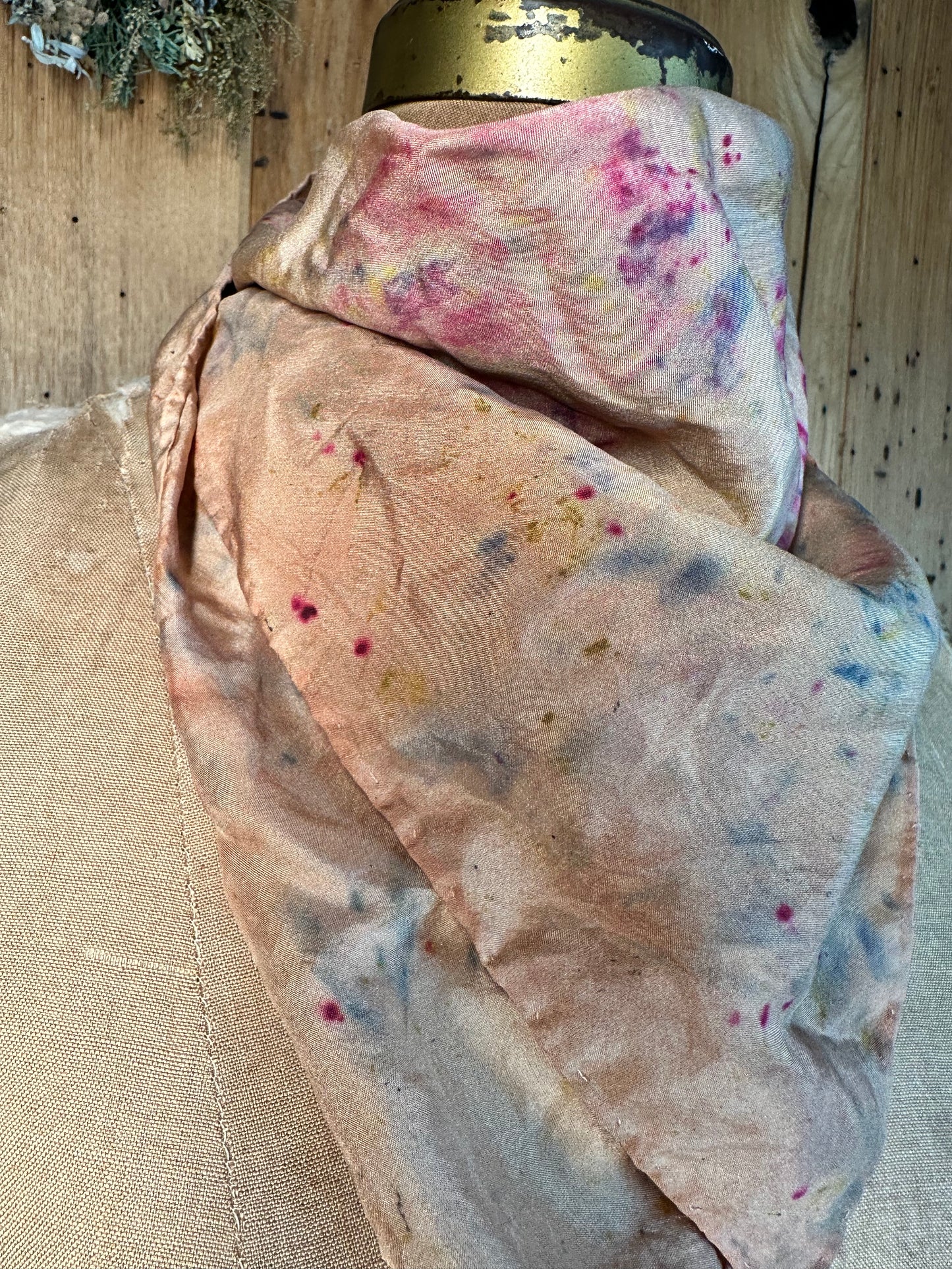 Silk bandana / altar cloth - warm sand