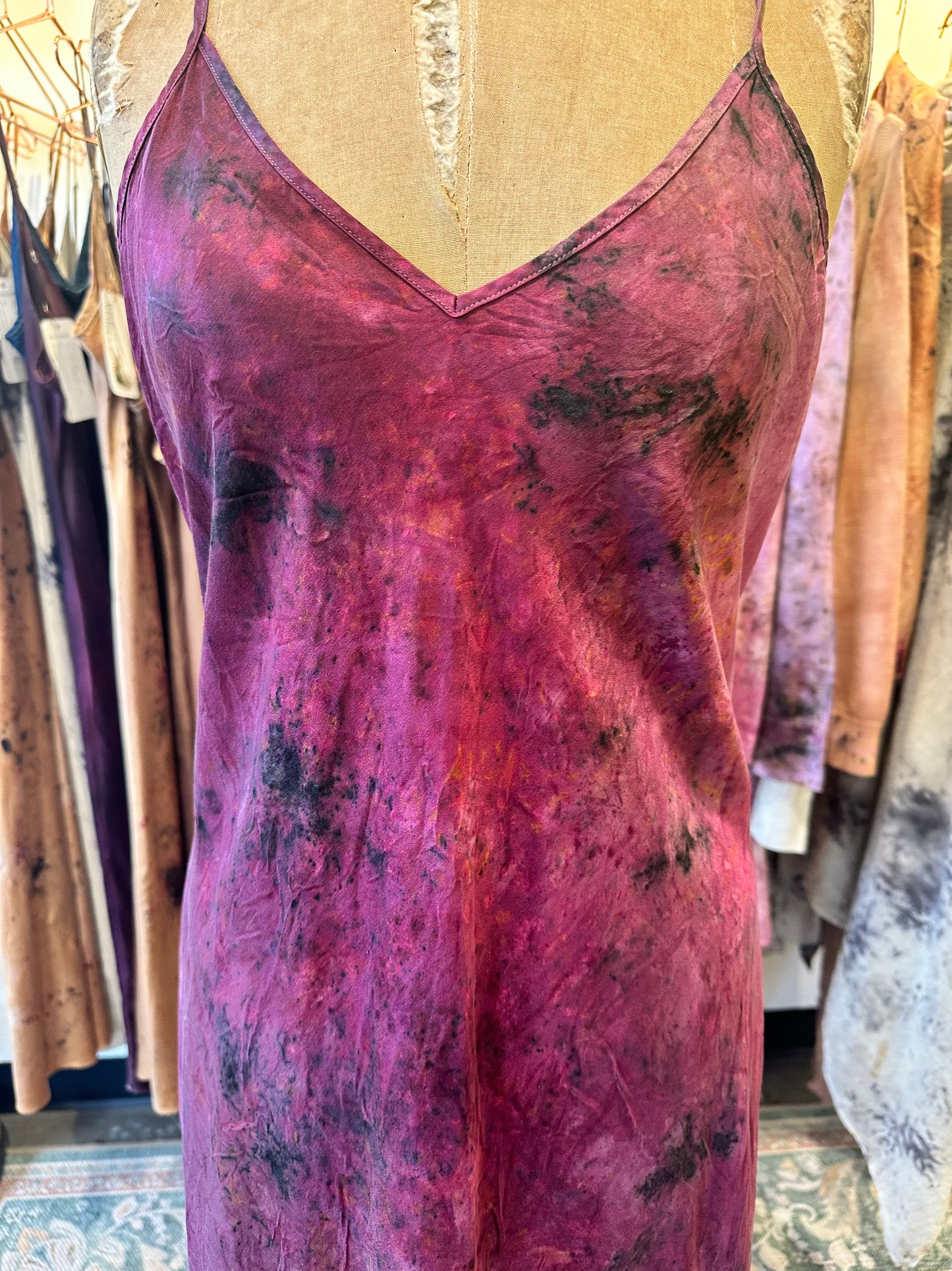 Silk slip dress - Cosmic Flora