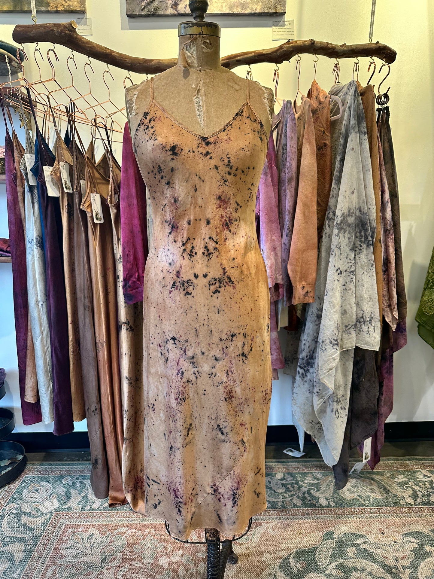 Silk slip dress - cosmic womb