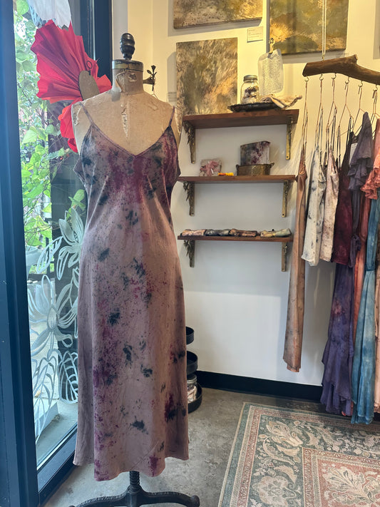 Silk slip dress - mystic channel