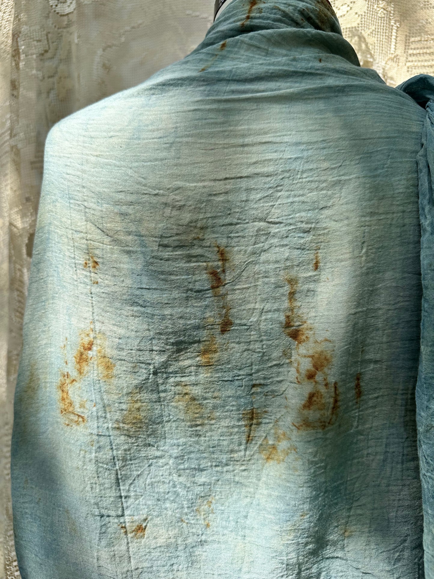 Xl organic cotton shawl - River rocks