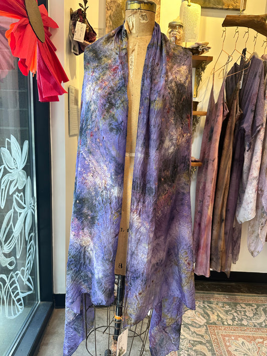 XL silk shawl - cosmic crystal