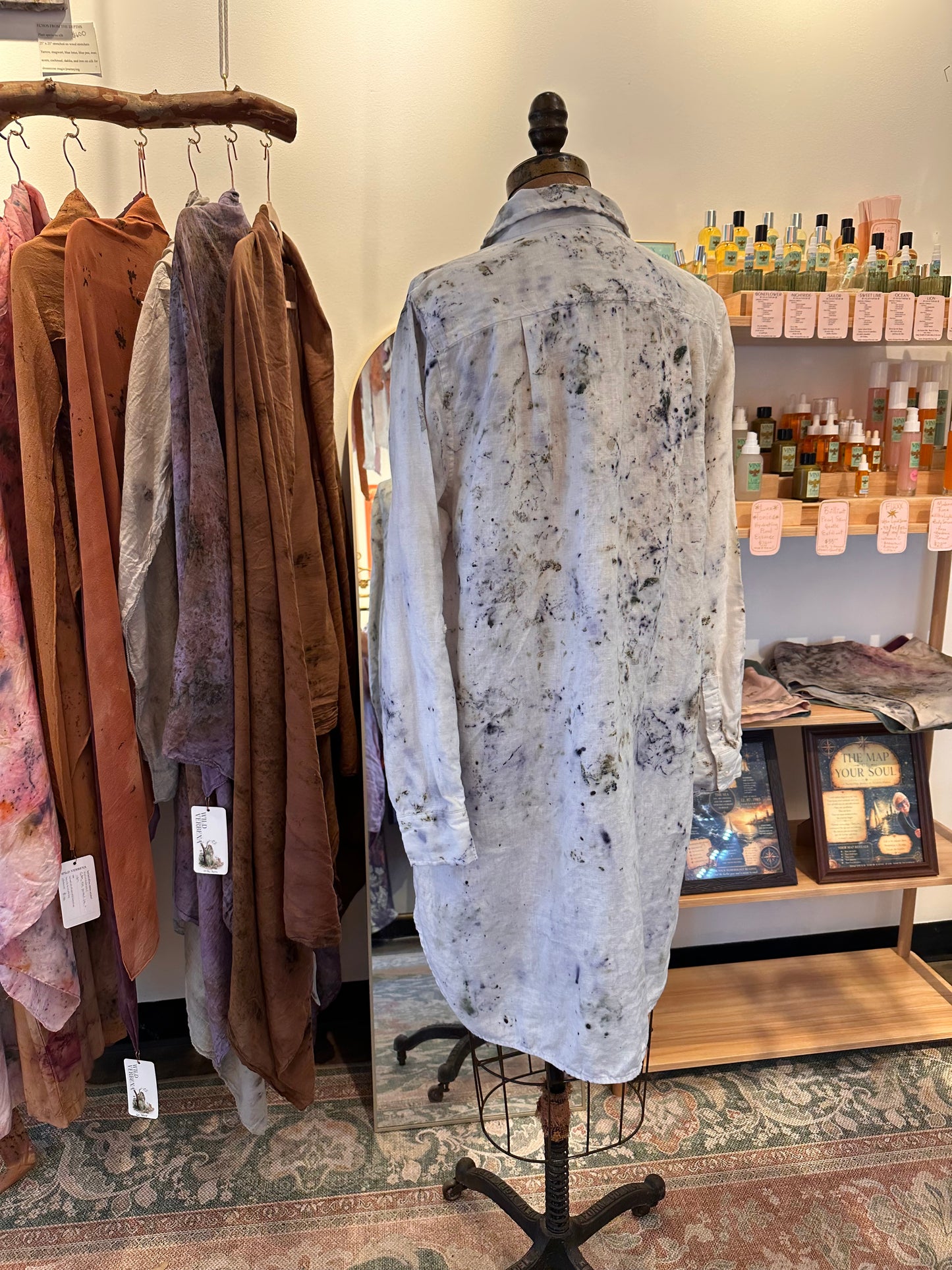 Linen shirt dress - bloom full