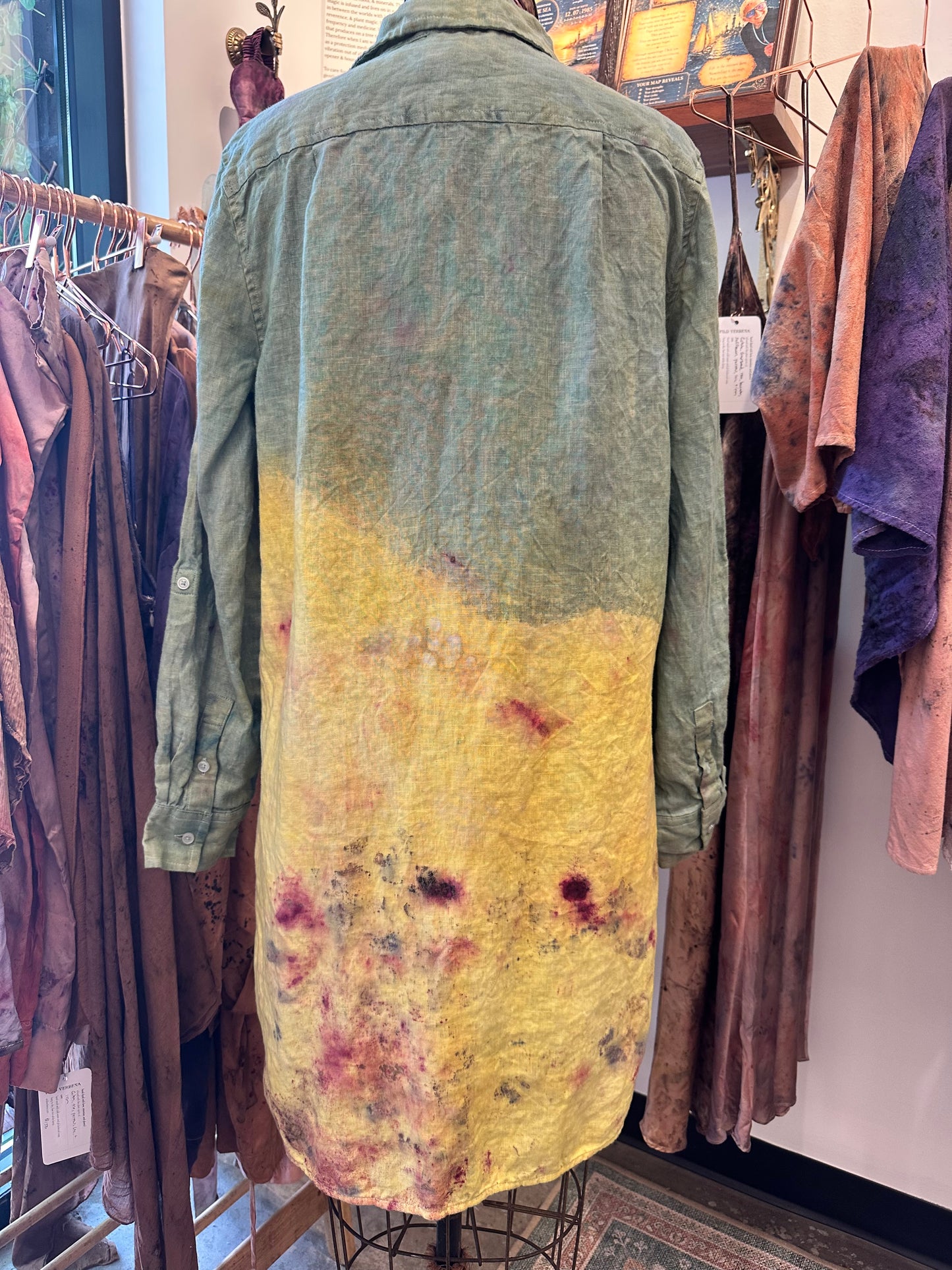 Linen shirt dress - sun into sea