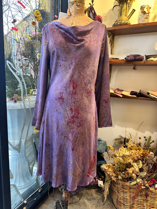 Long sleeve silk mini - cosmic Flora