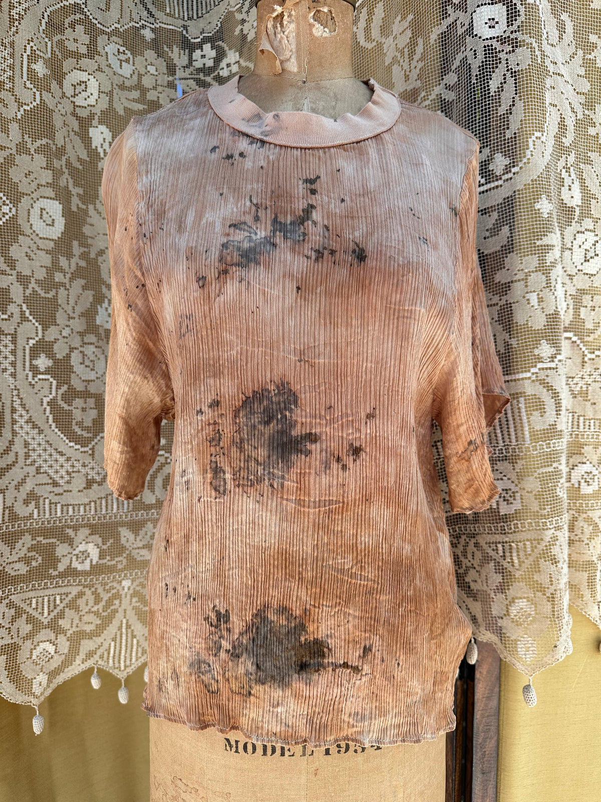 Silk tee shirt - fine wine