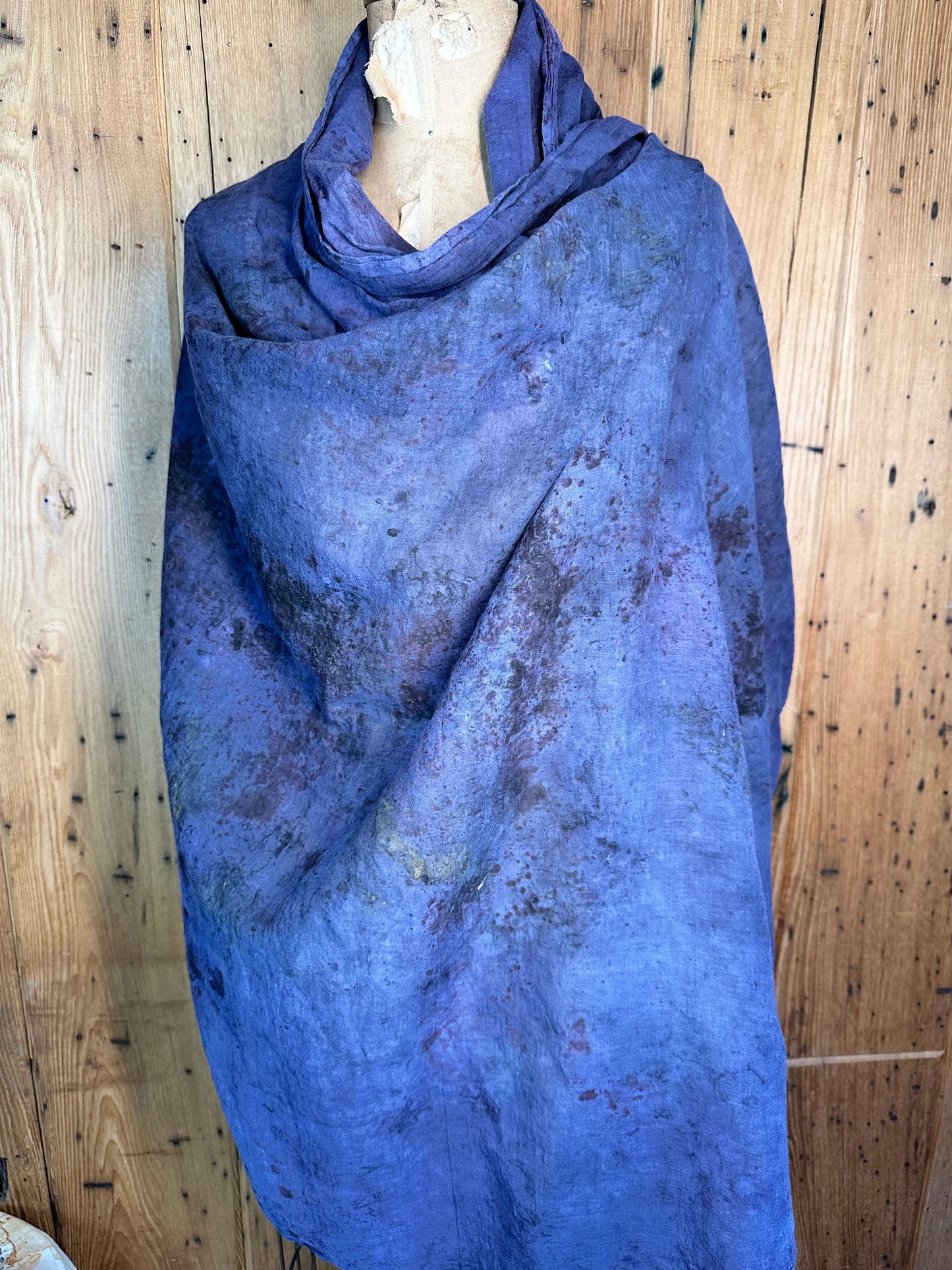 Xl organic cotton shawl - moon flower