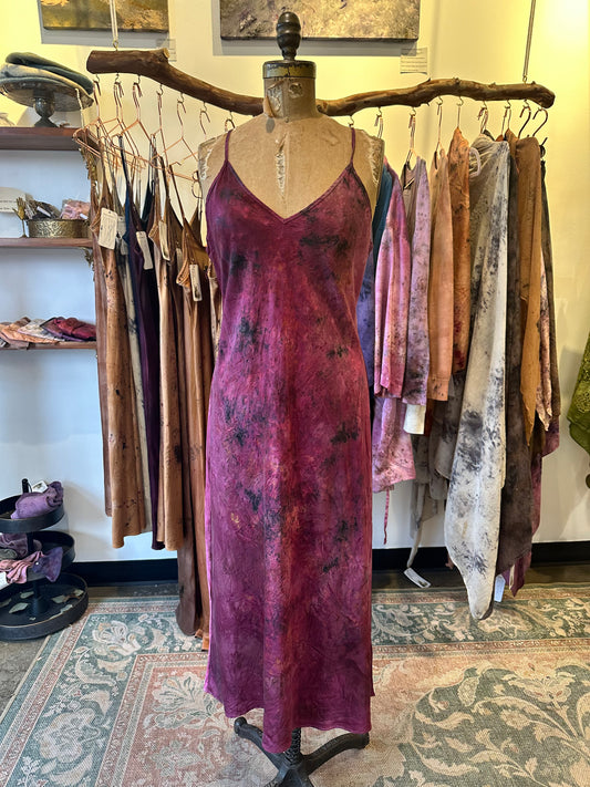 Silk slip dress - Cosmic Flora