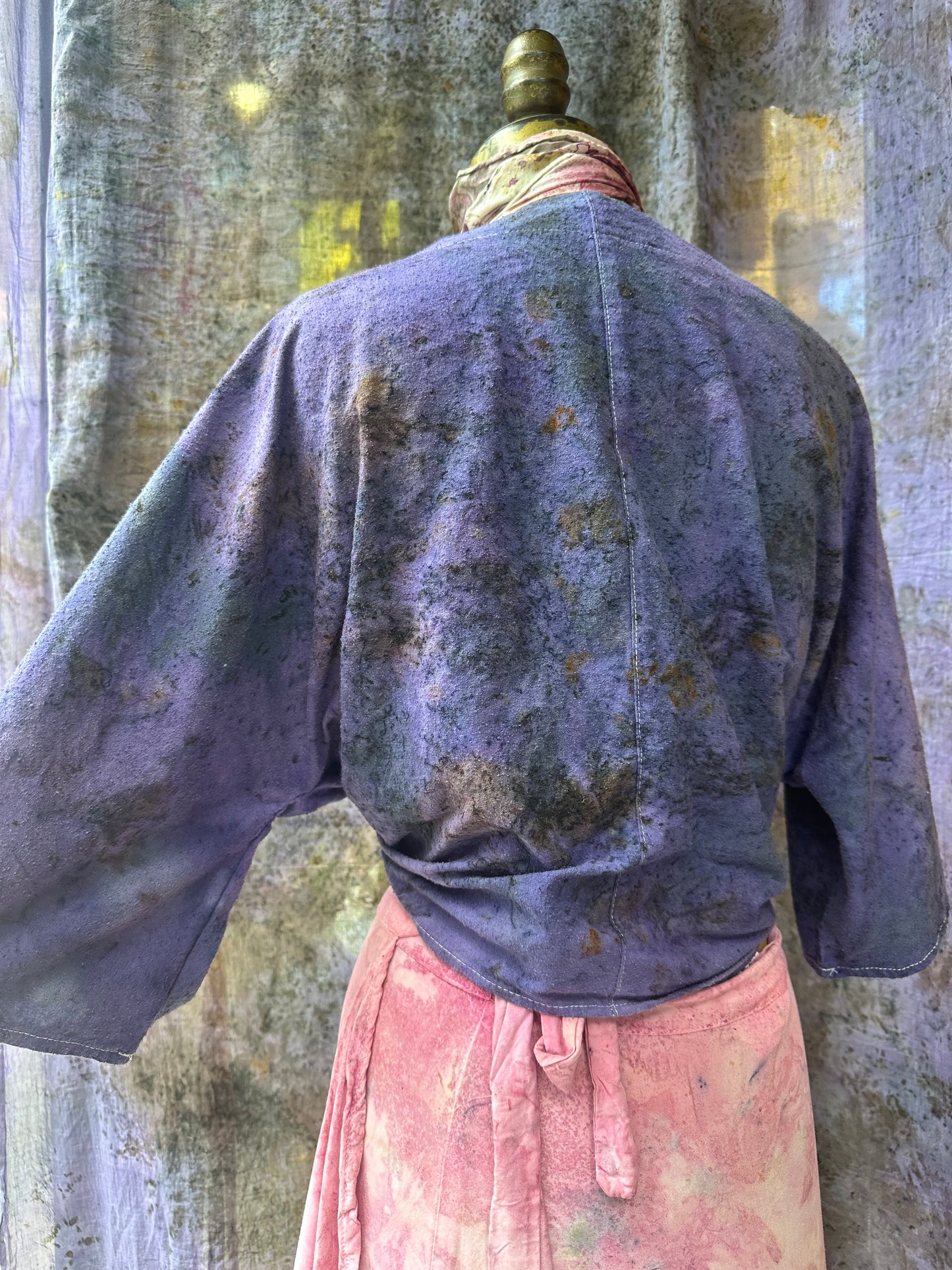Raw silk wrap top - divine