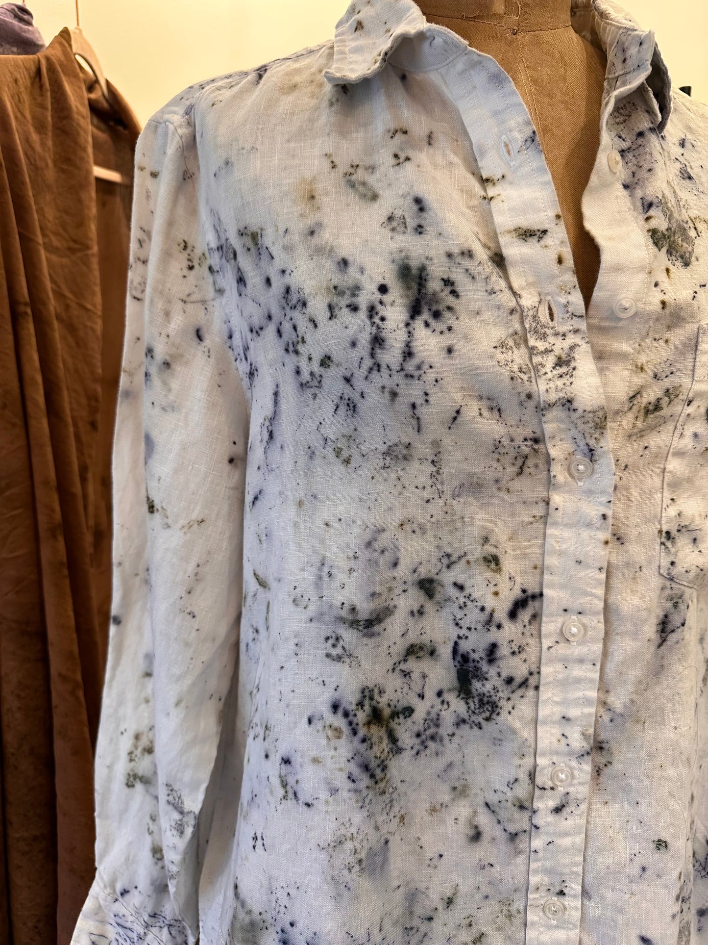 Linen shirt dress - bloom full