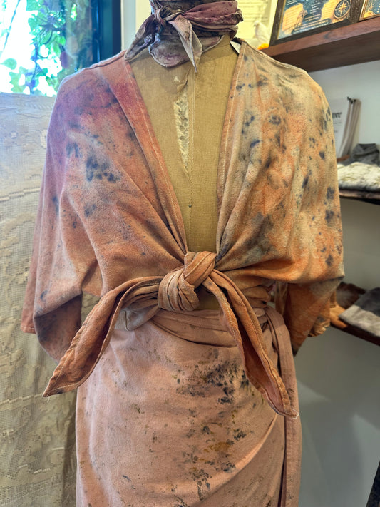 Raw silk wrap top - tulip 🌷