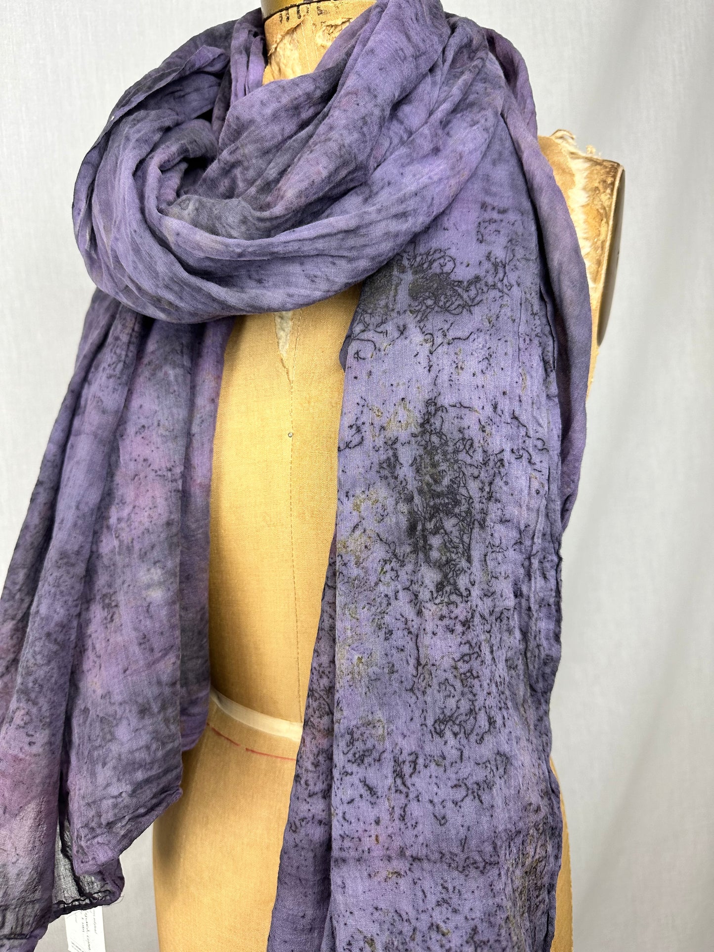 Organic cotton shawl XL - cosmic pulse