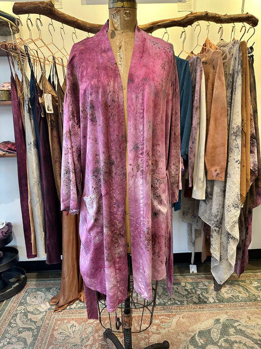 Silk robe - rose in bloom