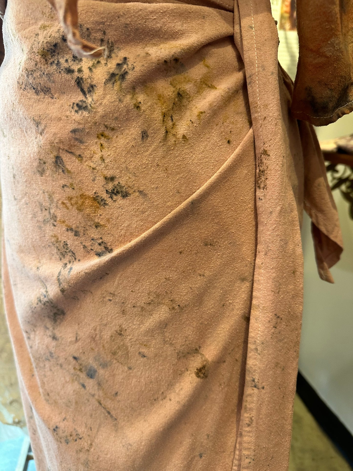 Raw silk wrap skirt- tulip 🌷