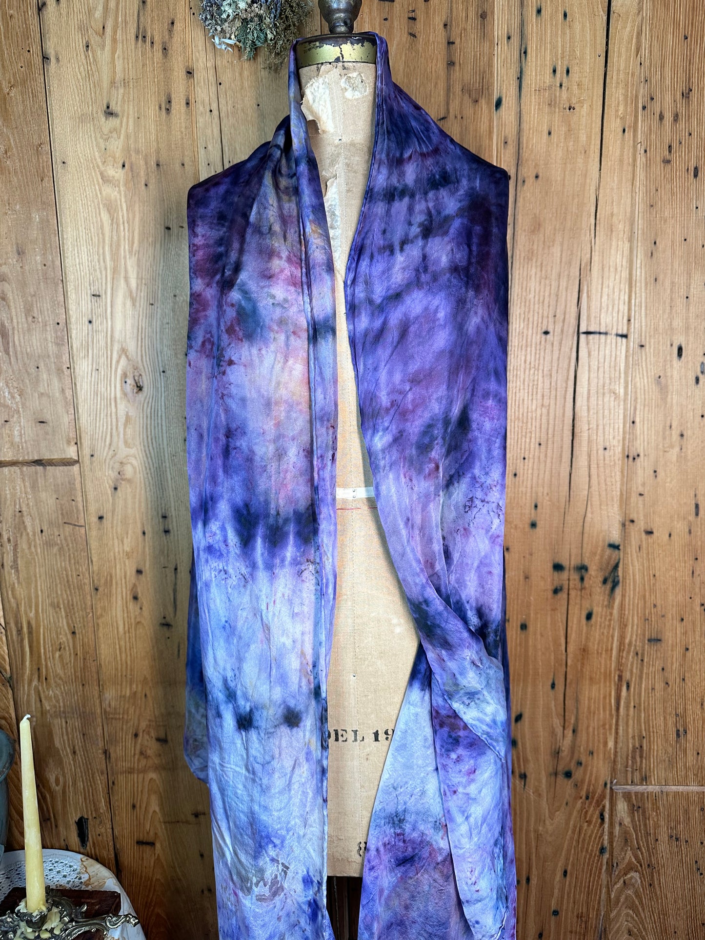 Silk shawl - purple rain