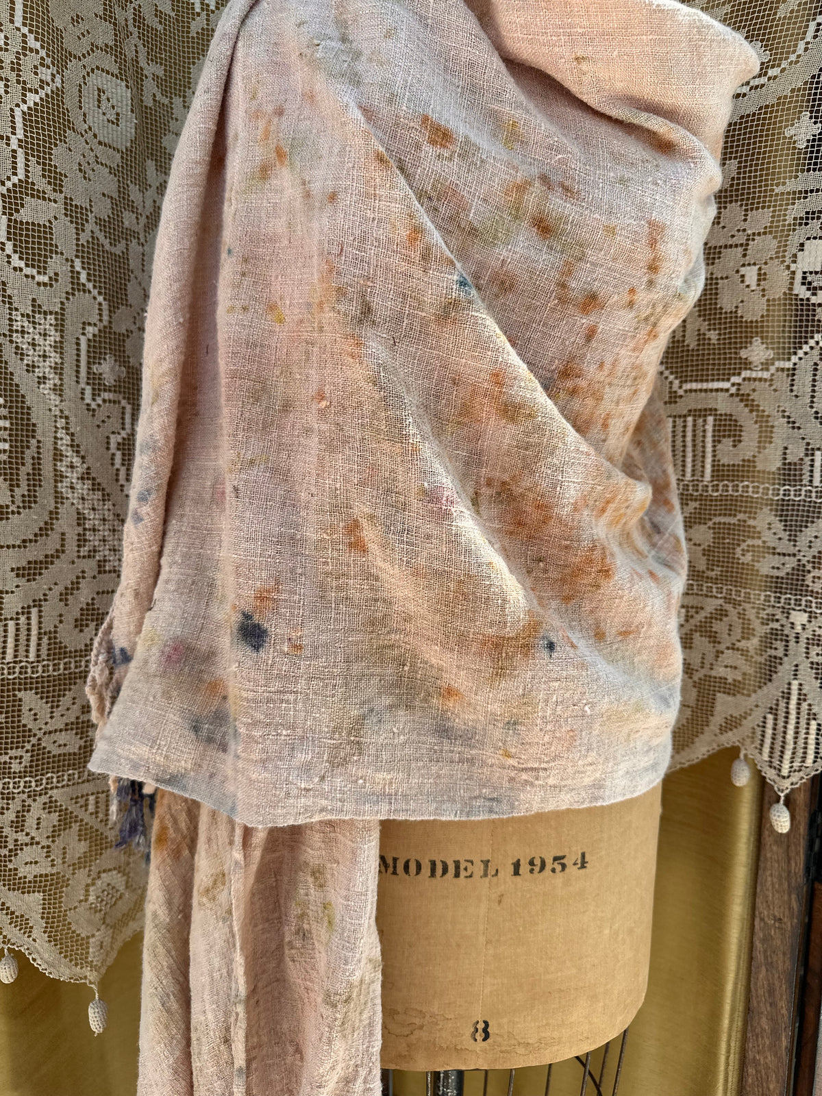 Hand loom silk shawl- ancestral knowing