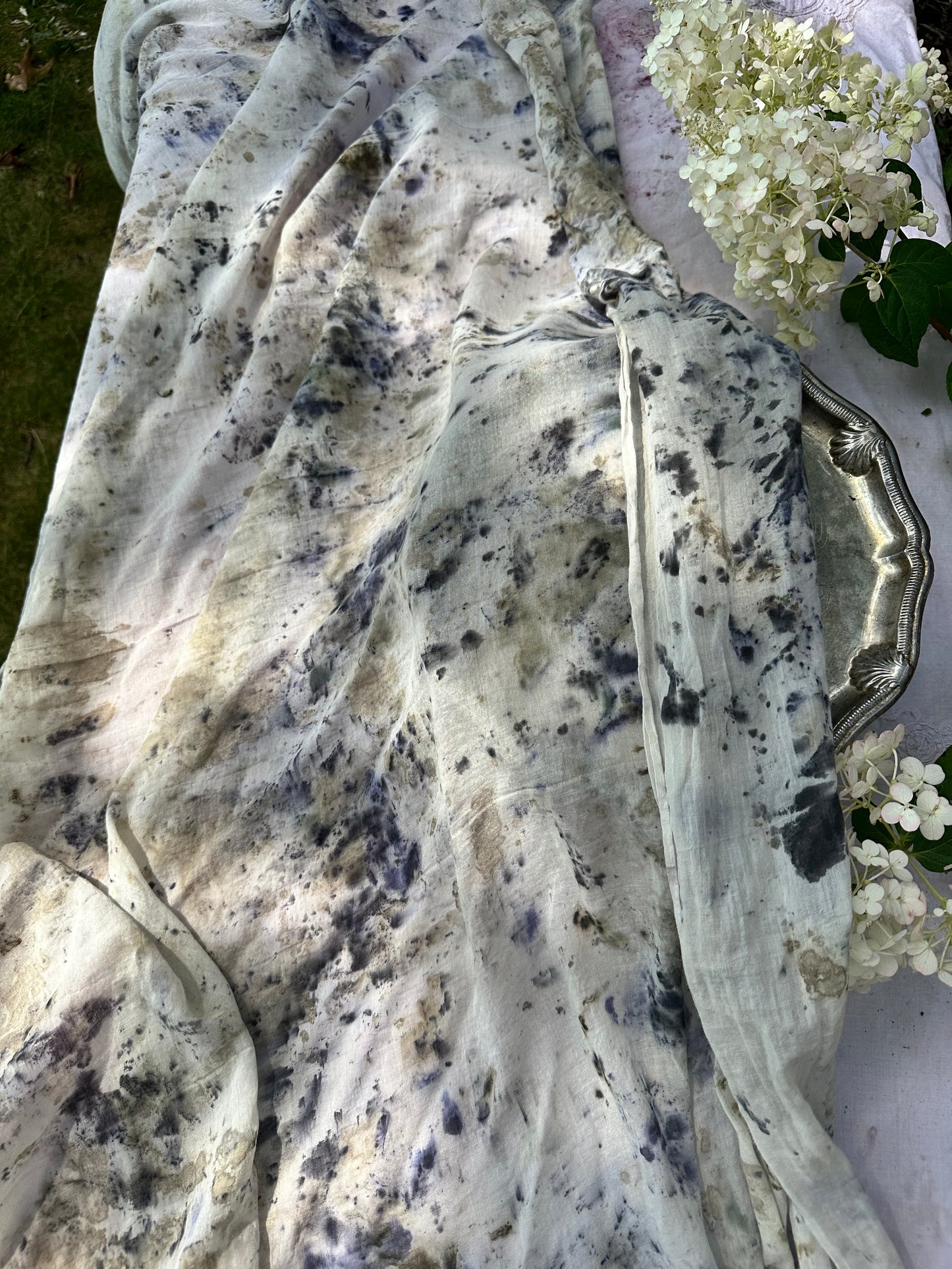 Xl organic cotton shawl / sarong- rose song