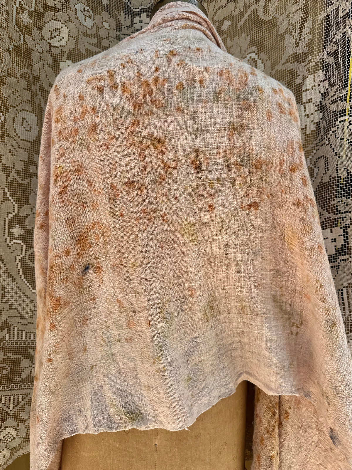 Hand loom silk shawl- ancestral knowing