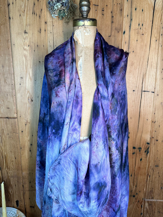 Silk shawl - purple rain