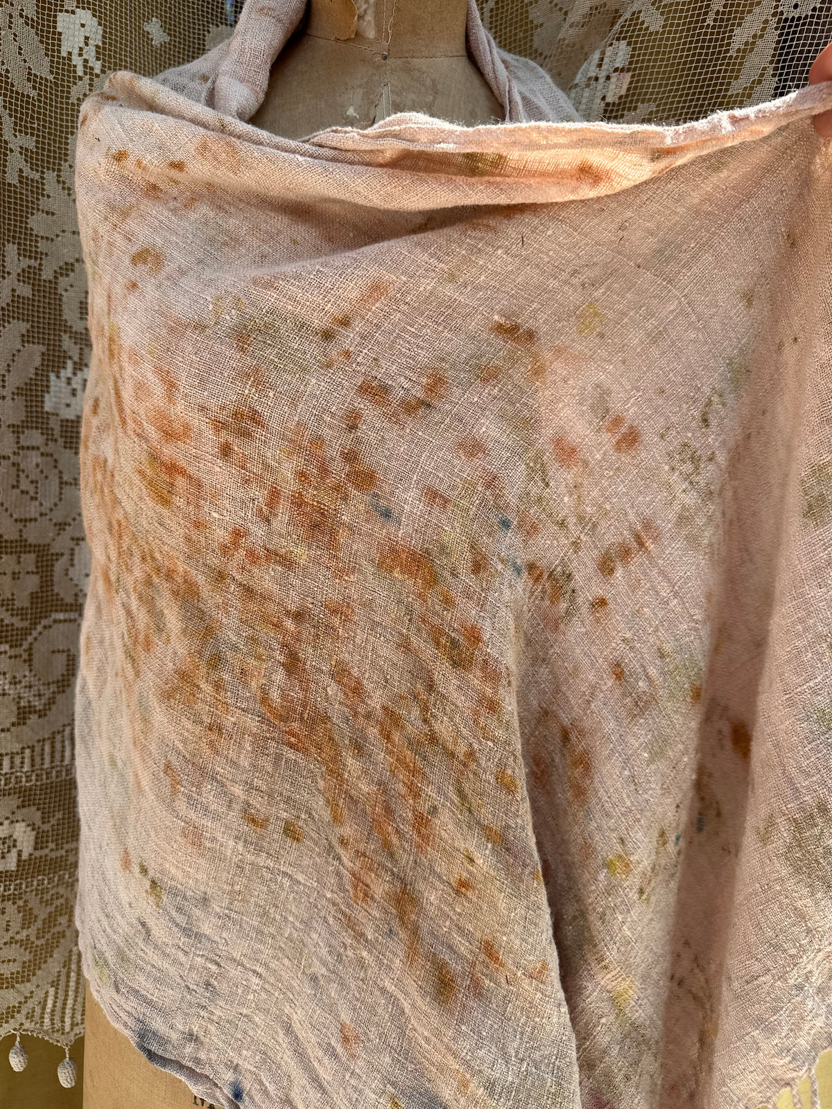 Hand loom silk shawl- ancestral knowing