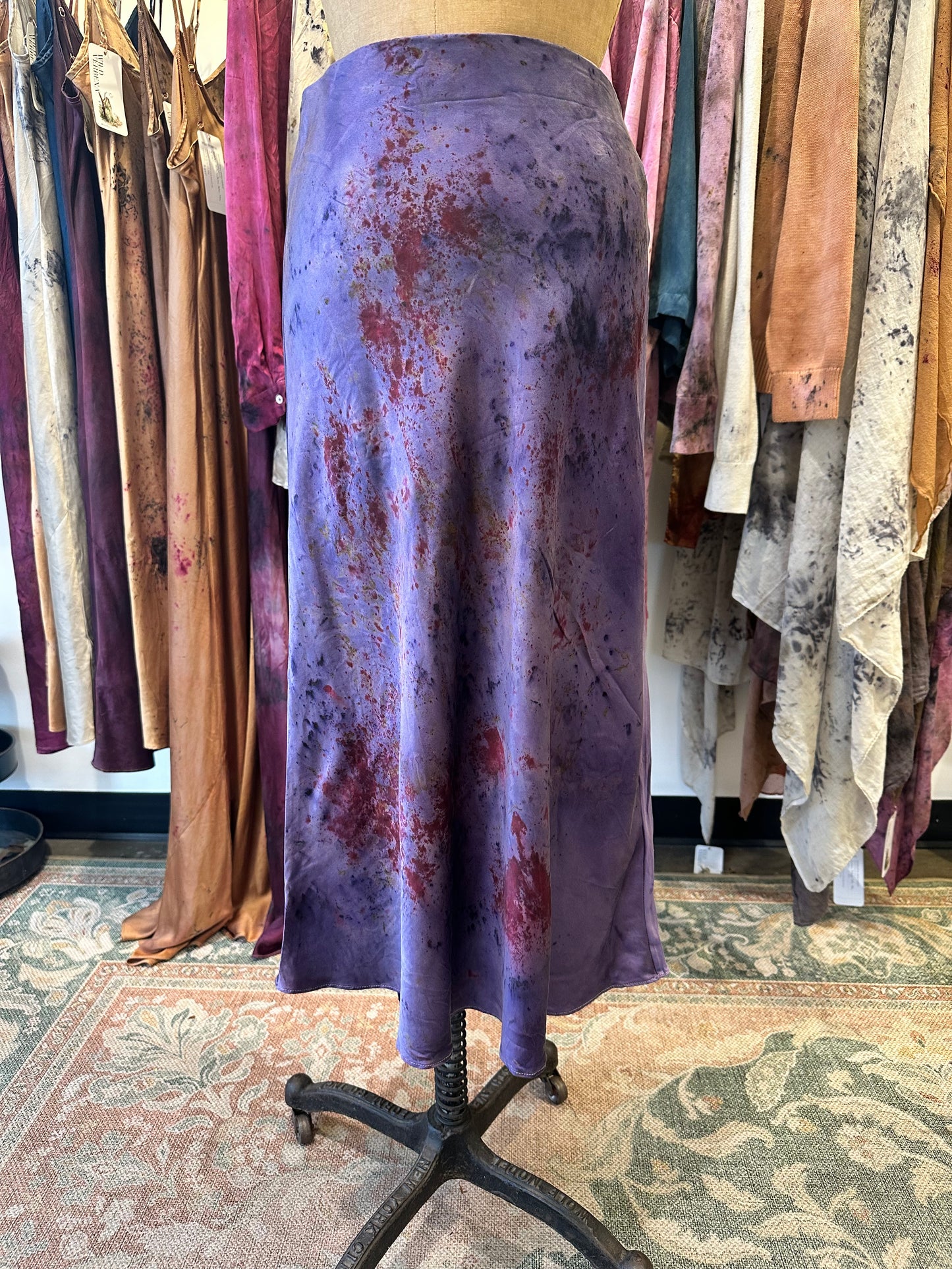 Silk skirt - cosmic flora