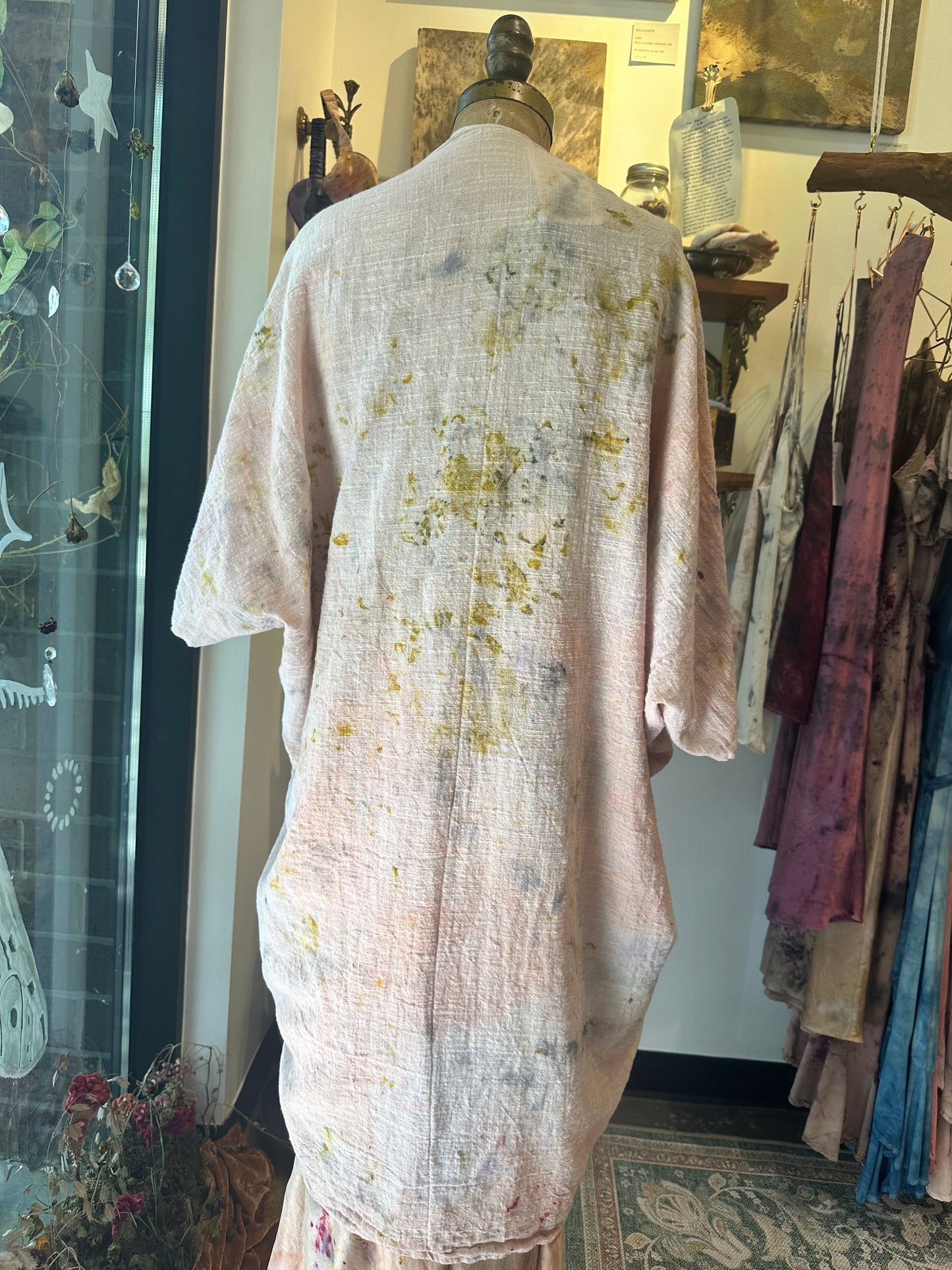 Organic cotton cocoon jacket- sunset flower Fields