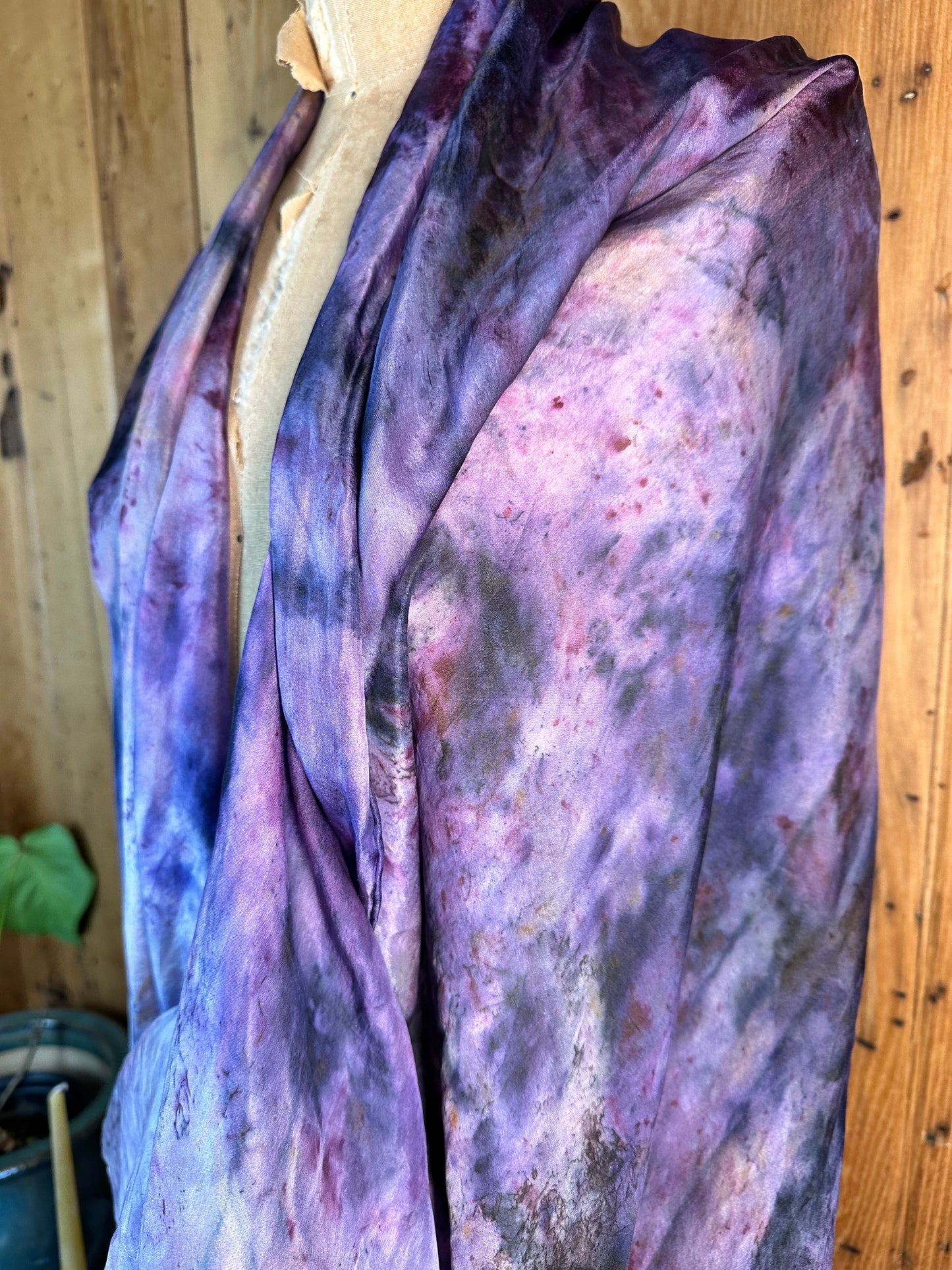 Silk shawl - purple rain