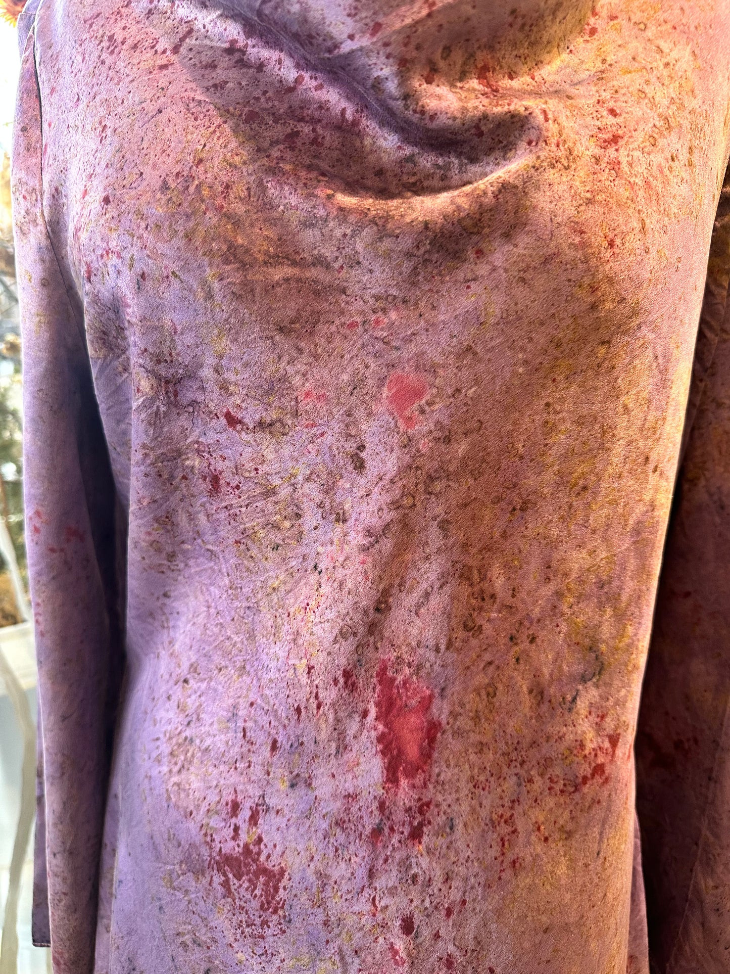 Long sleeve silk mini - cosmic Flora