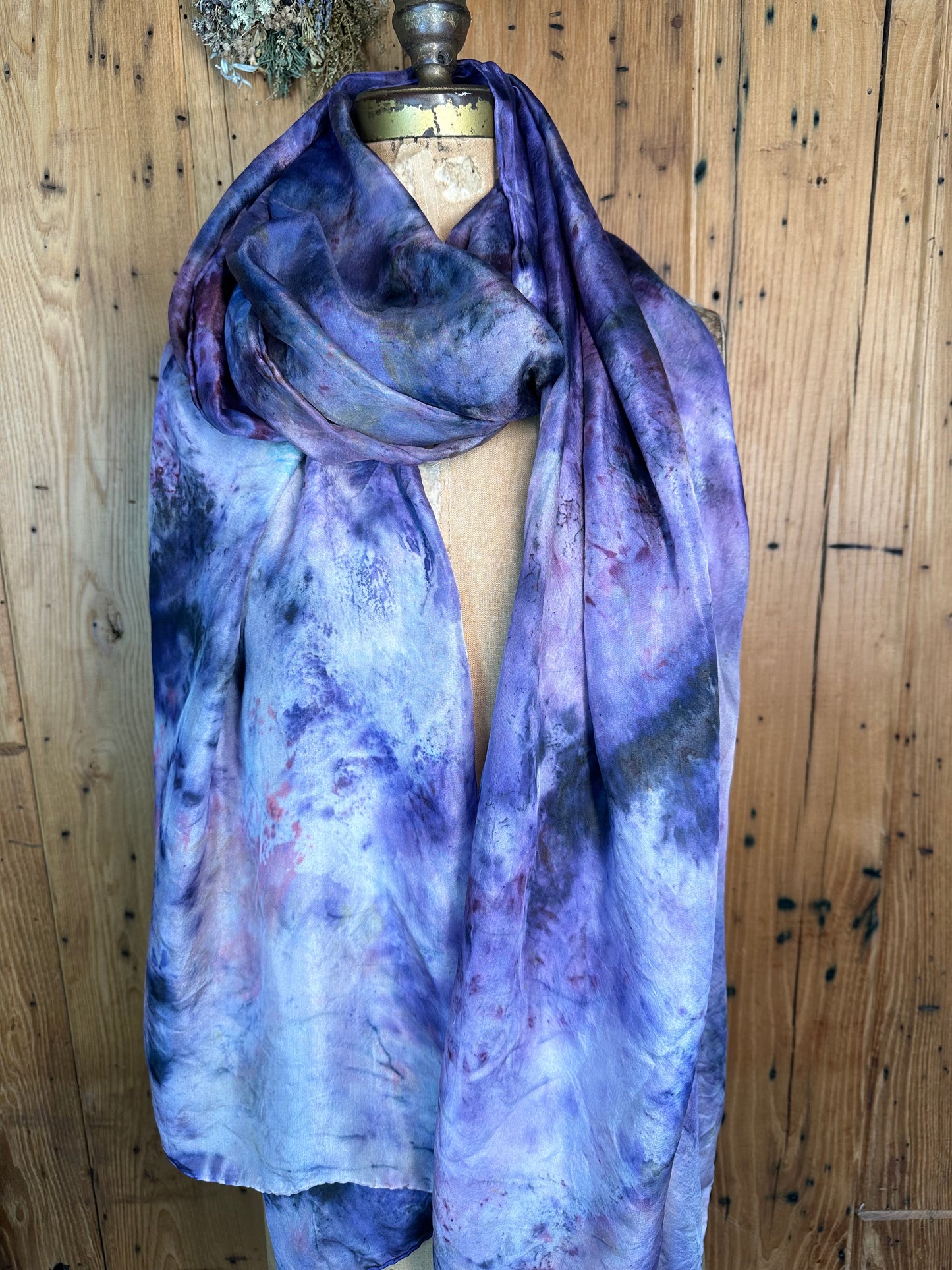 Silk shawl - purple rain