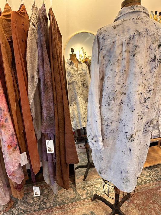 Linen shirt dress - bloom full