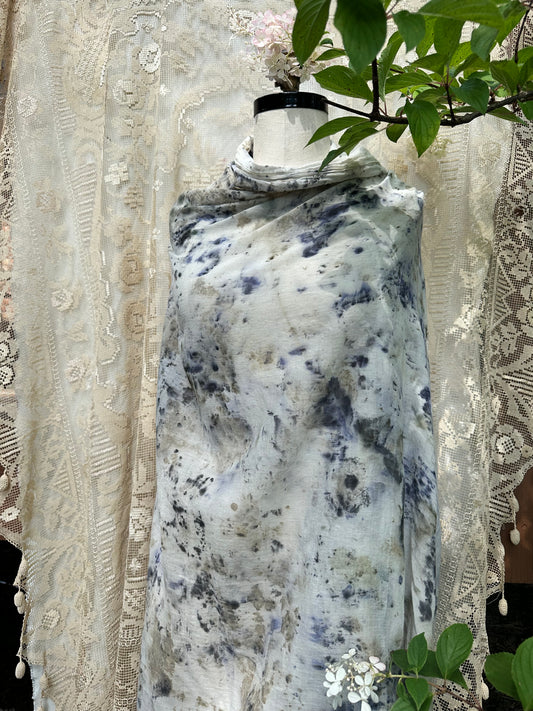 Xl organic cotton shawl / sarong- rose song