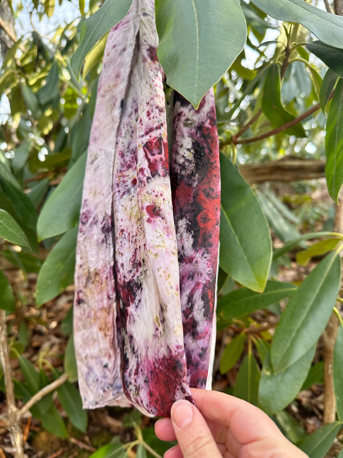 Silk large bandana/ altar cloth - Fire Creation
