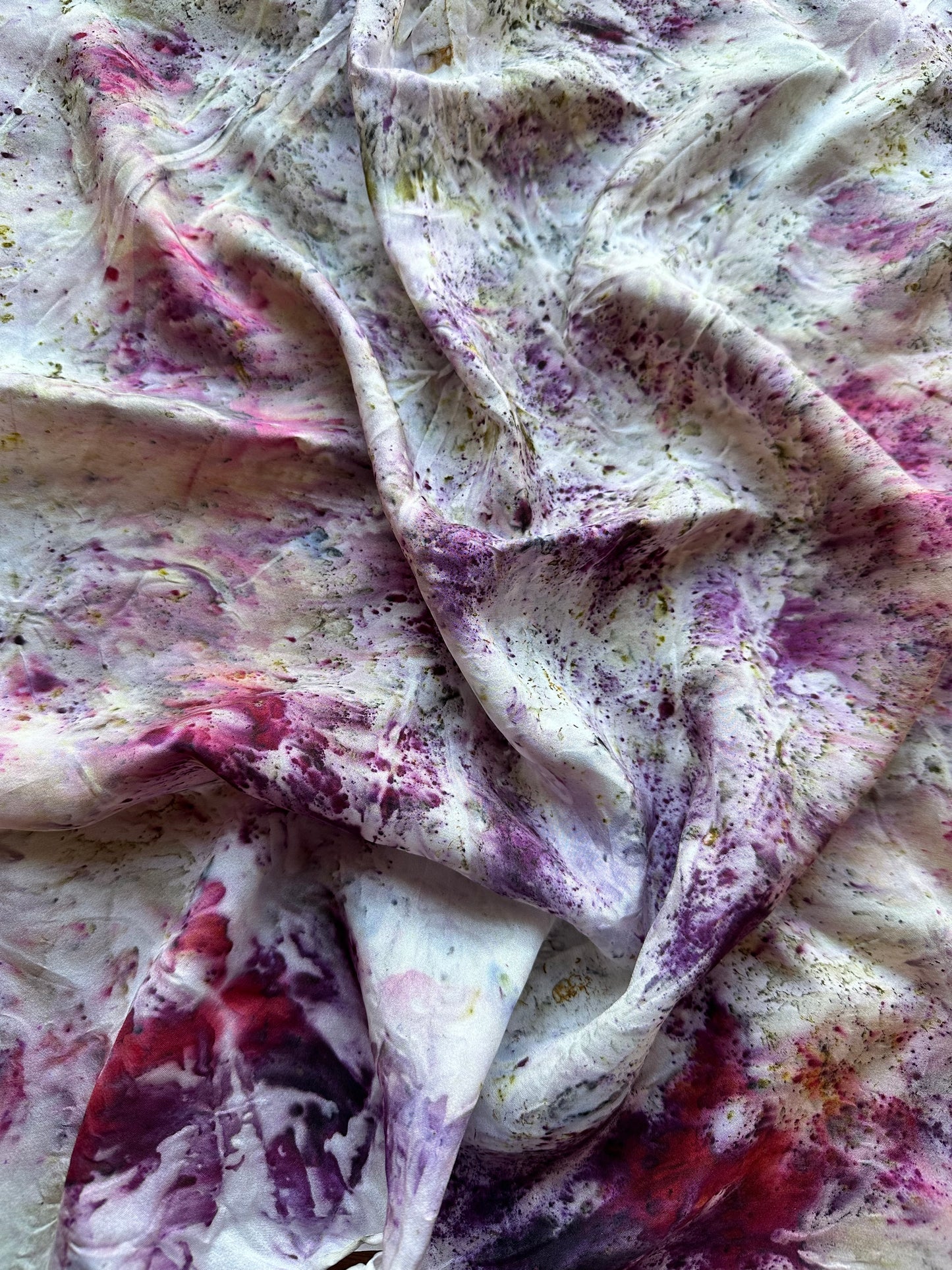 Silk bandana/ altar cloth - Wild flowers