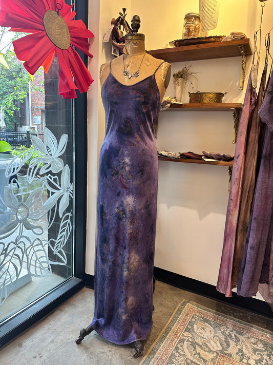 Silk slip dress - galaxy flowee