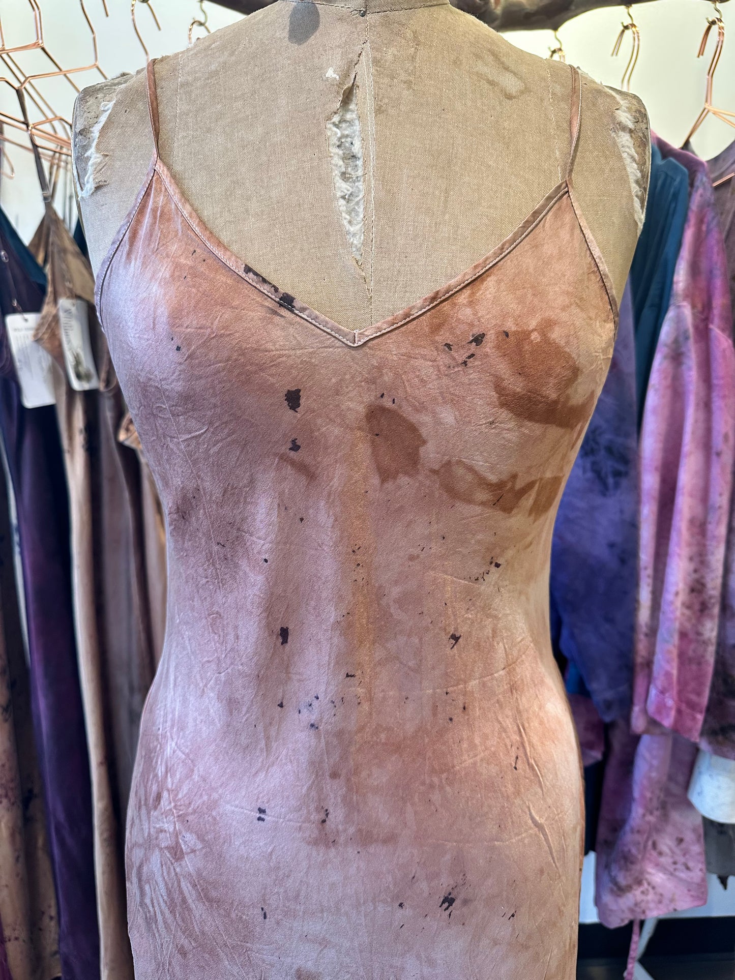 Silk slip dress - Neptune