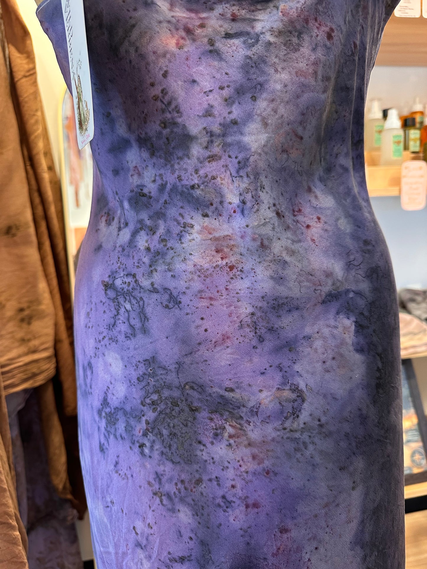 Silk slip dress - galaxy Flora