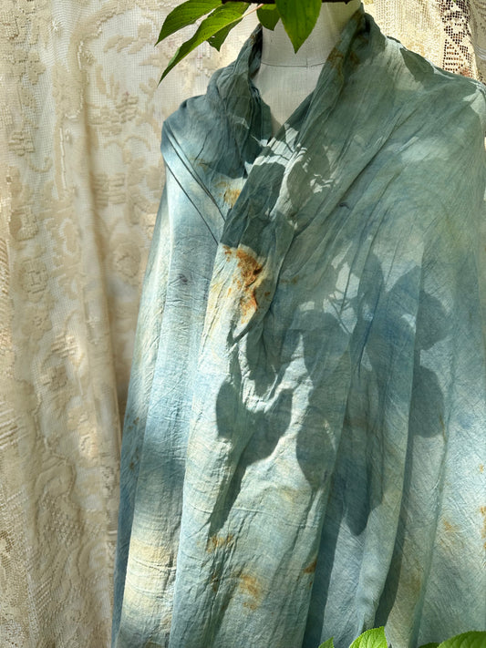 Xl organic cotton shawl - River rocks
